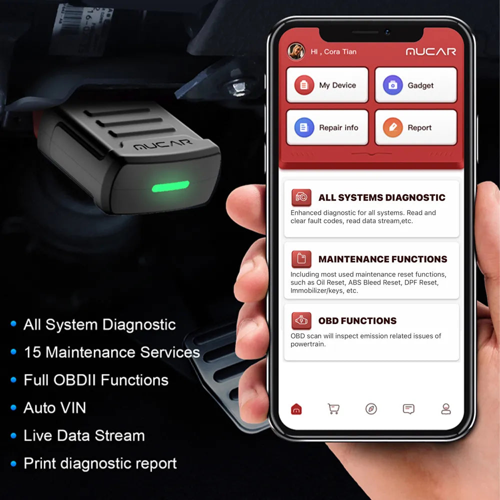 Pro OBD2 Bluetooth Diagnostic Tool Full System