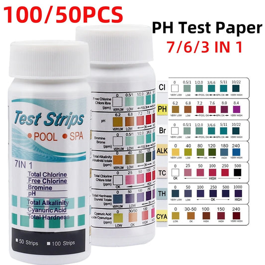 Multi-function Test Strips for Chlorine/PH/Bromine