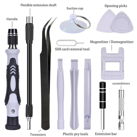 Multifunctional Set of Screwdrivers for Repairing Computers and Mobile Phones